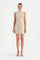 Halter Yaka Mini Abiye Elbise - 26061C - BEJ