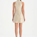 Halter Yaka Mini Abiye Elbise - 26061C