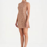 Halter Yaka Mini Abiye Elbise - 26061C