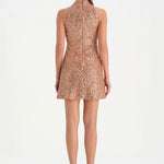 Halter Yaka Mini Abiye Elbise - 26061C