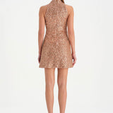 Halter Yaka Mini Abiye Elbise - 26061C