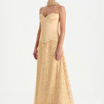 Corseted Stone Embroidered Evening Dress with Shawl - 26060C