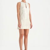 Taş İşlemeli Kısa Abiye Elbise - 26069C