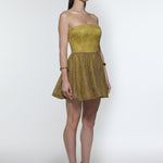 Embroidered Fabric Strapless Mini Evening Dress - 9318C