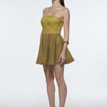 Embroidered Fabric Strapless Mini Evening Dress - 9318C