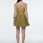 Embroidered Fabric Strapless Mini Evening Dress - 9318C