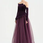 Büstiyerli Straplez Kadife Abiye Elbise - 26126C