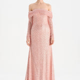 Straplez Taşlı Abiye Elbise - 26051C