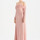 Straplez Taşlı Abiye Elbise - 26051C