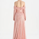 Straplez Taşlı Abiye Elbise - 26051C