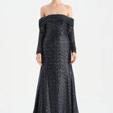 Straplez Taşlı Abiye Elbise - 26051C