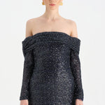 Straplez Taşlı Abiye Elbise - 26051C