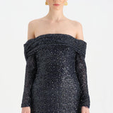 Straplez Taşlı Abiye Elbise - 26051C