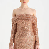 Straplez Taşlı Abiye Elbise - 26051C