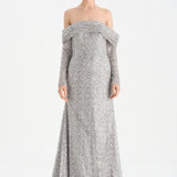 Straplez Taşlı Abiye Elbise - 26051C