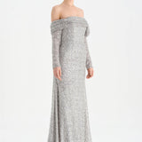 Straplez Taşlı Abiye Elbise - 26051C