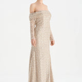 Straplez Taşlı Abiye Elbise - 26051C