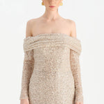 Straplez Taşlı Abiye Elbise - 26051C