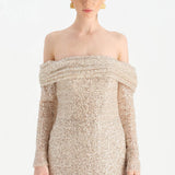 Straplez Taşlı Abiye Elbise - 26051C