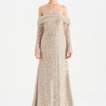 Strapless Evening Dress with Stones - 26051C