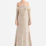 Strapless Evening Dress with Stones - 26051C