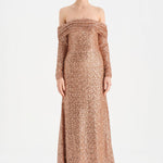 Strapless Evening Dress with Stones - 26051C