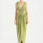 Anvelop Kesim Broş Detaylı Abiye Elbise - 26157C