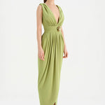 Anvelop Kesim Broş Detaylı Abiye Elbise - 26157C