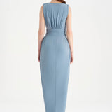 Anvelop Kesim Broş Detaylı Abiye Elbise - 26157C