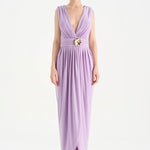 Anvelop Kesim Broş Detaylı Abiye Elbise - 26157C