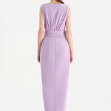 Anvelop Kesim Broş Detaylı Abiye Elbise - 26157C