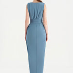 Anvelop Kesim Broş Detaylı Abiye Elbise - 26157C