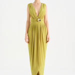 Anvelop Kesim Broş Detaylı Abiye Elbise - 26157C