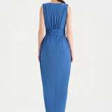 Anvelop Kesim Broş Detaylı Abiye Elbise - 26157C