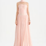 Piliseli Yırtmaçlı Boyundan Şallı Abiye Elbise - 26188C