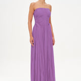 Straplez Drape Detaylı Şık Abiye Elbise - 26058C