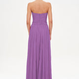 Straplez Drape Detaylı Şık Abiye Elbise - 26058C