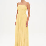 Straplez Drape Detaylı Şık Abiye Elbise - 26058C