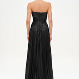 Straplez Drape ve Plise Detaylı Şık Abiye Elbise - 26078C