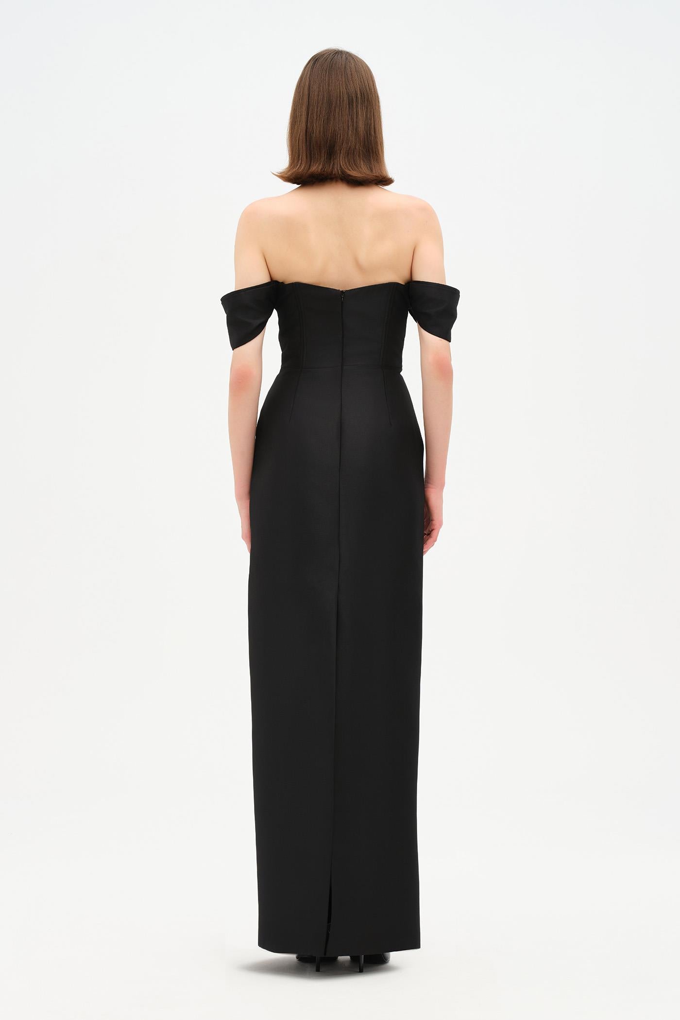 Strapless Off-the-Shoulder Evening Gown - 26054C