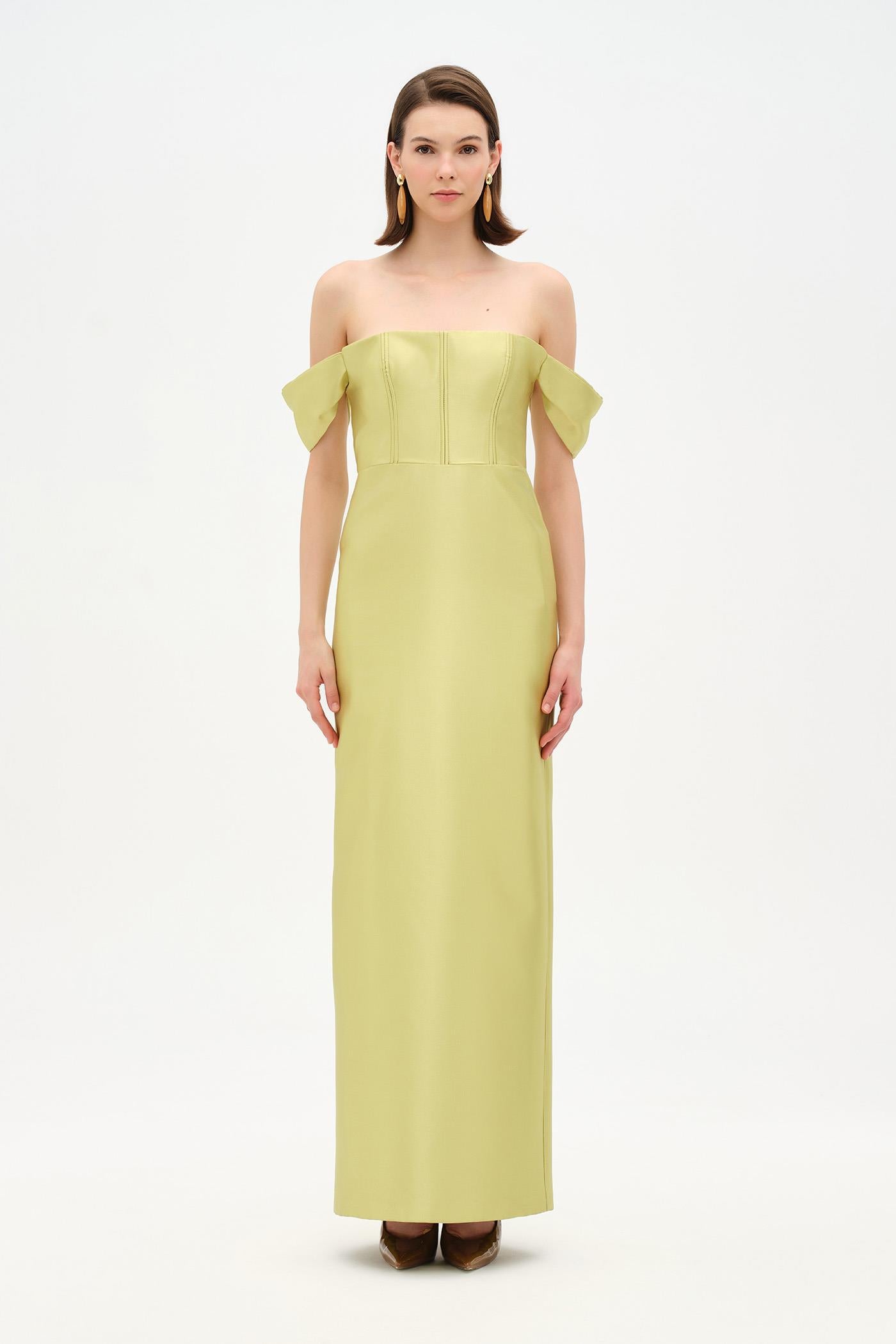 Strapless Off-the-Shoulder Evening Gown - 26054C