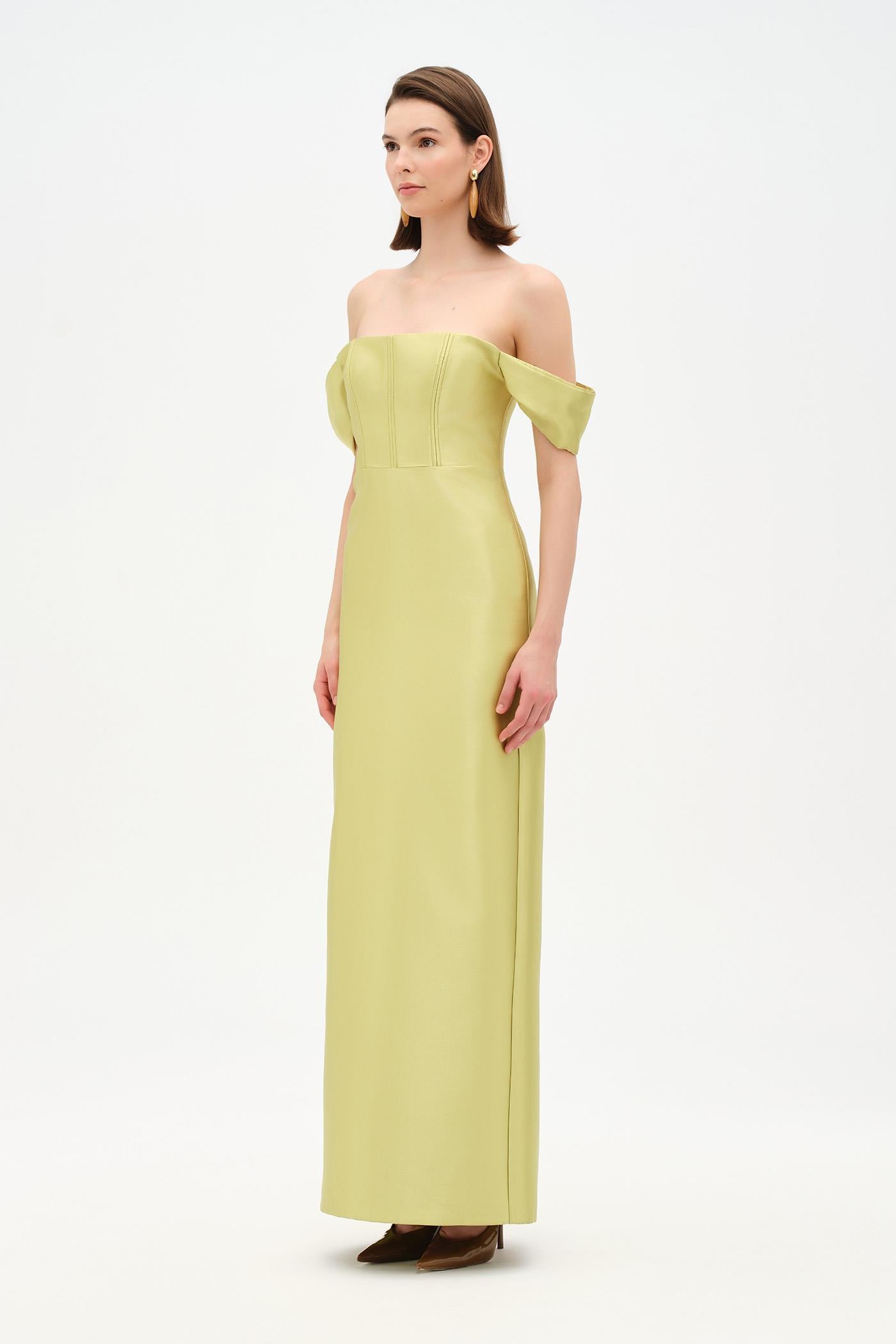 Strapless Off-the-Shoulder Evening Gown - 26054C