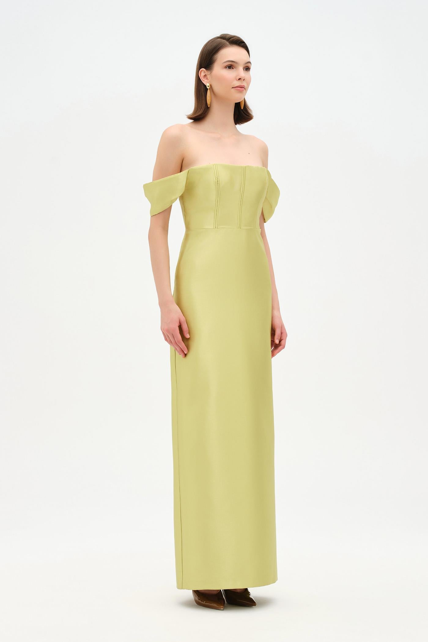 Strapless Off-the-Shoulder Evening Gown - 26054C