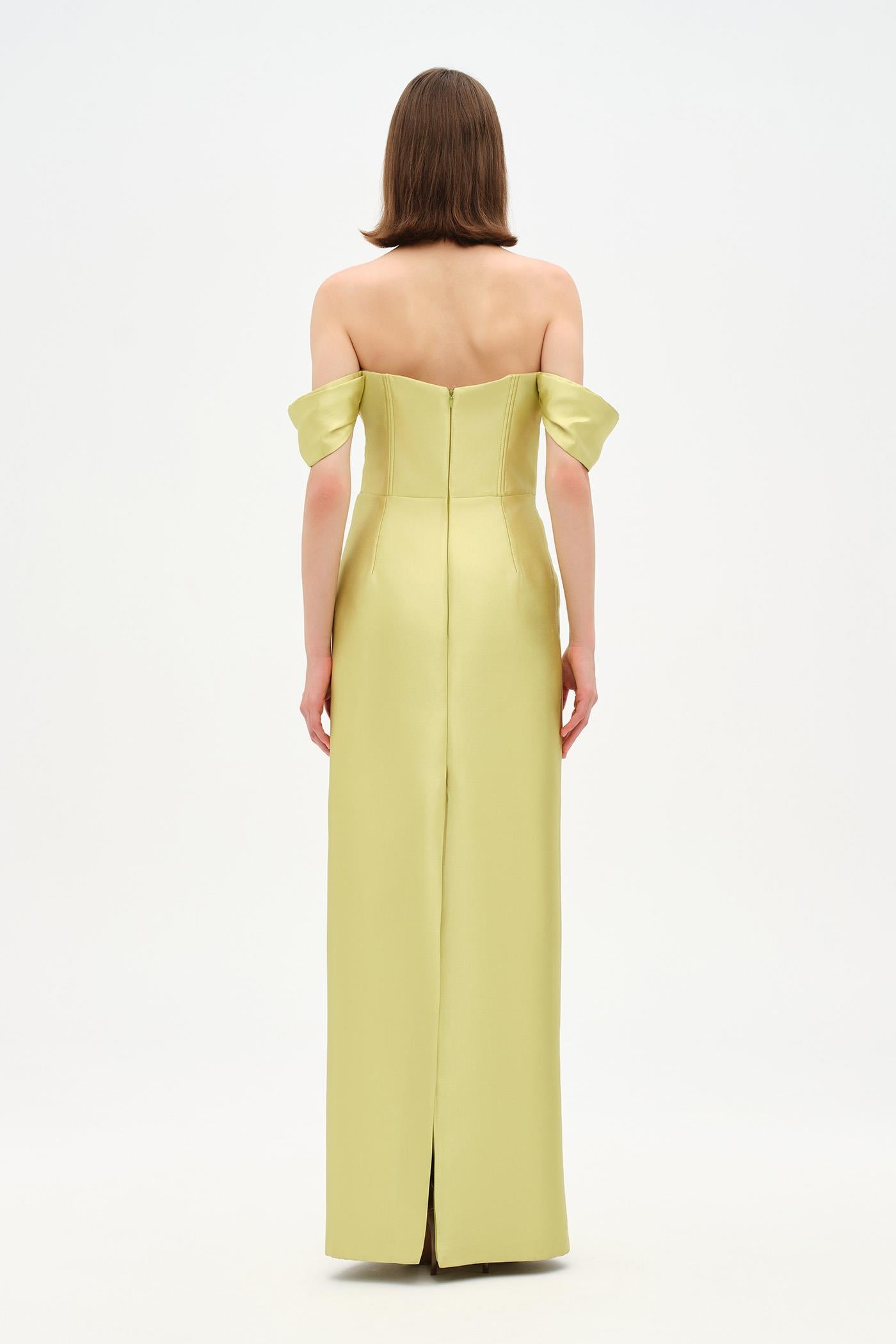 Strapless Off-the-Shoulder Evening Gown - 26054C