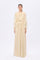 Stone Embroidery Detailed Long Sleeve Chiffon Evening Dress - 9118C