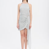 Taşlı Drape Detaylı Mini Abiye Elbise - 9009C