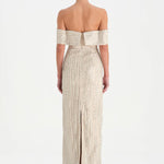 Taş İşlemeli Düşük Omuzlu Straplez Abiye Elbise - 26055C