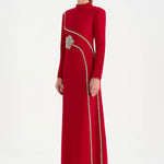 Taş İşlemeli Tesettür Abiye Elbise - 26186C