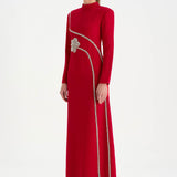 Taş İşlemeli Tesettür Abiye Elbise - 26186C