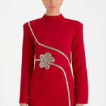 Taş İşlemeli Tesettür Abiye Elbise - 26186C